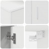 Zestaw szafek RTV 4 pcs Biały Materiał drewnopochodny