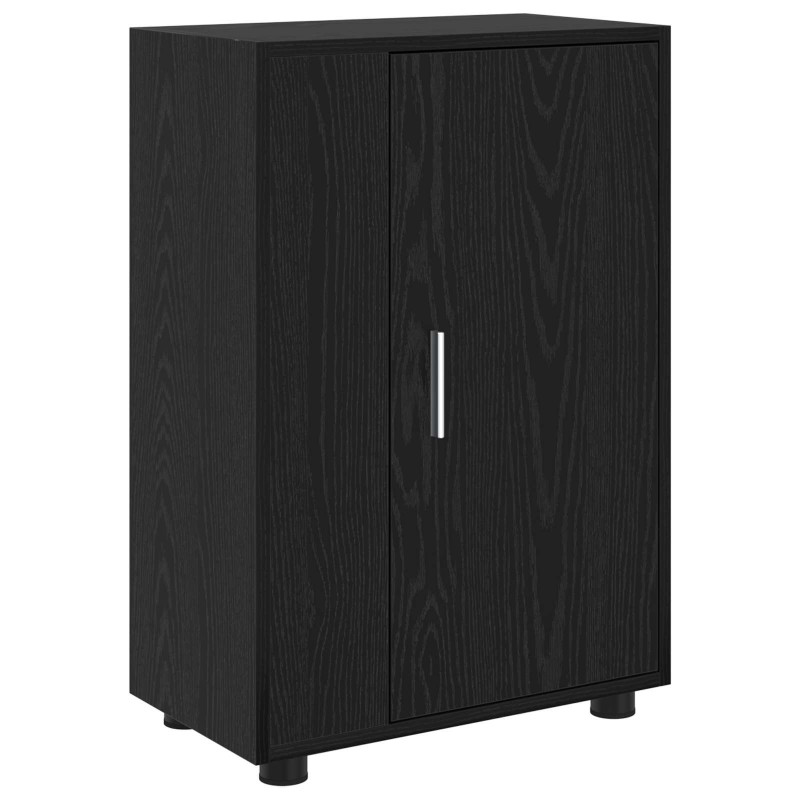 Zestaw szafek RTV 4 pcs Czarny Dąb Materiał drewnopochodny