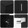 Zestaw szafek RTV 4 pcs Czarny Dąb Materiał drewnopochodny