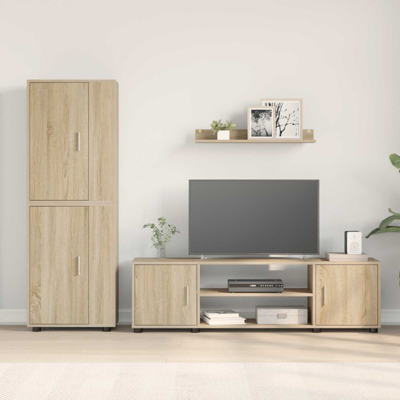 Zestaw szafek RTV 4 pcs Dąb Sonoma Materiał drewnopochodny