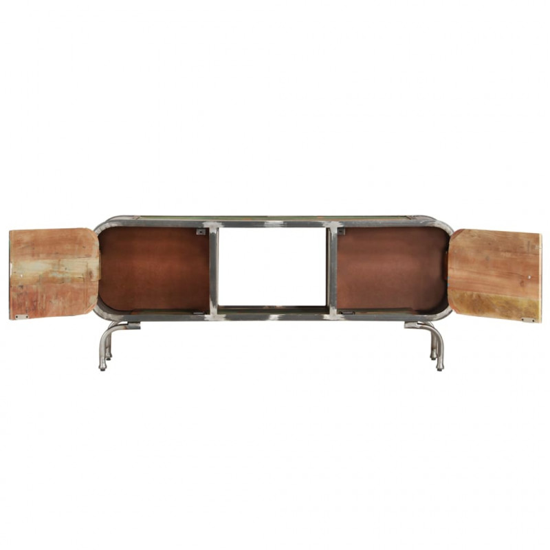 Szafka pod TV, wielokolorowa, 110x30x42 cm, drewno z odzysku