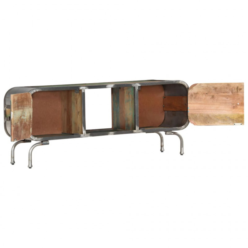 Szafka pod TV, wielokolorowa, 110x30x42 cm, drewno z odzysku