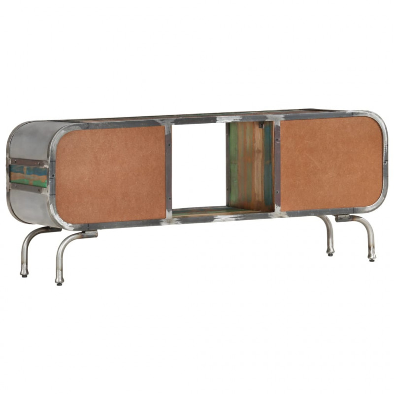 Szafka pod TV, wielokolorowa, 110x30x42 cm, drewno z odzysku