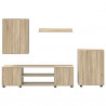 Zestaw szafek RTV 4 pcs Dąb Sonoma Materiał drewnopochodny