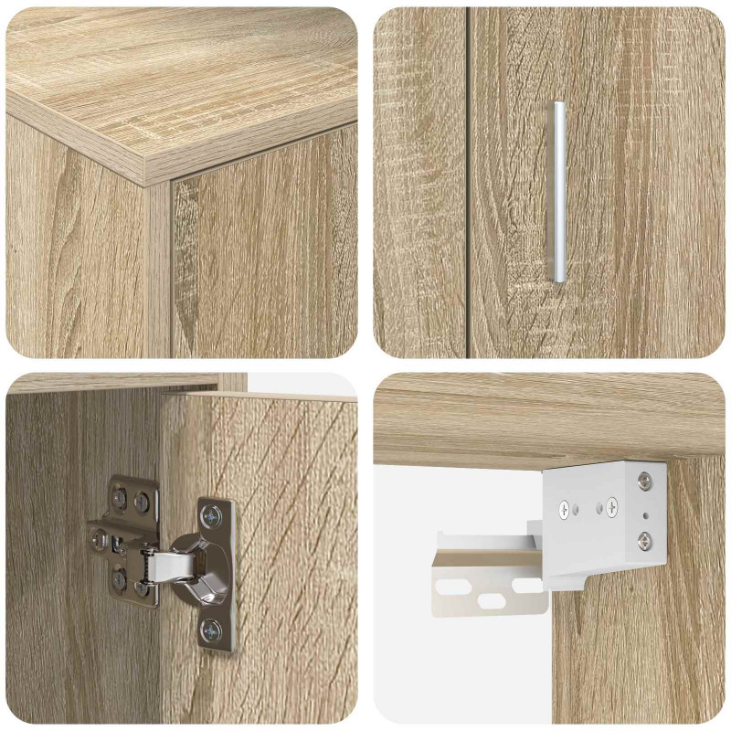 Zestaw szafek RTV 4 pcs Dąb Sonoma Materiał drewnopochodny