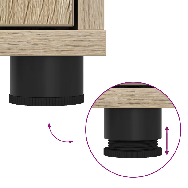 Zestaw szafek RTV 4 pcs Dąb Sonoma Materiał drewnopochodny