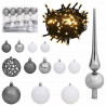Sztuczna choinka z zawiasami z podstawą Biały 120 cm PE i PVC