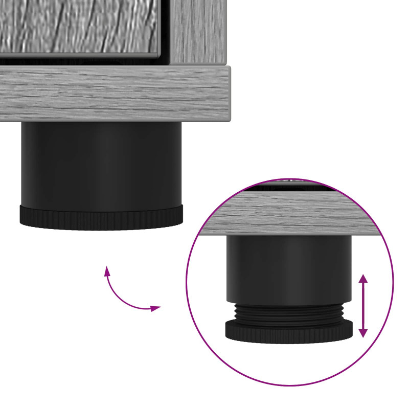 Zestaw szafek RTV 4 pcs Szary Sonoma Materiał drewnopochodny