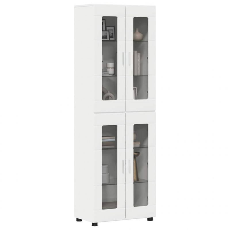 Highboard FLORIN Biały 60 x 35 x 182 cm Materiał drewnopochodny
