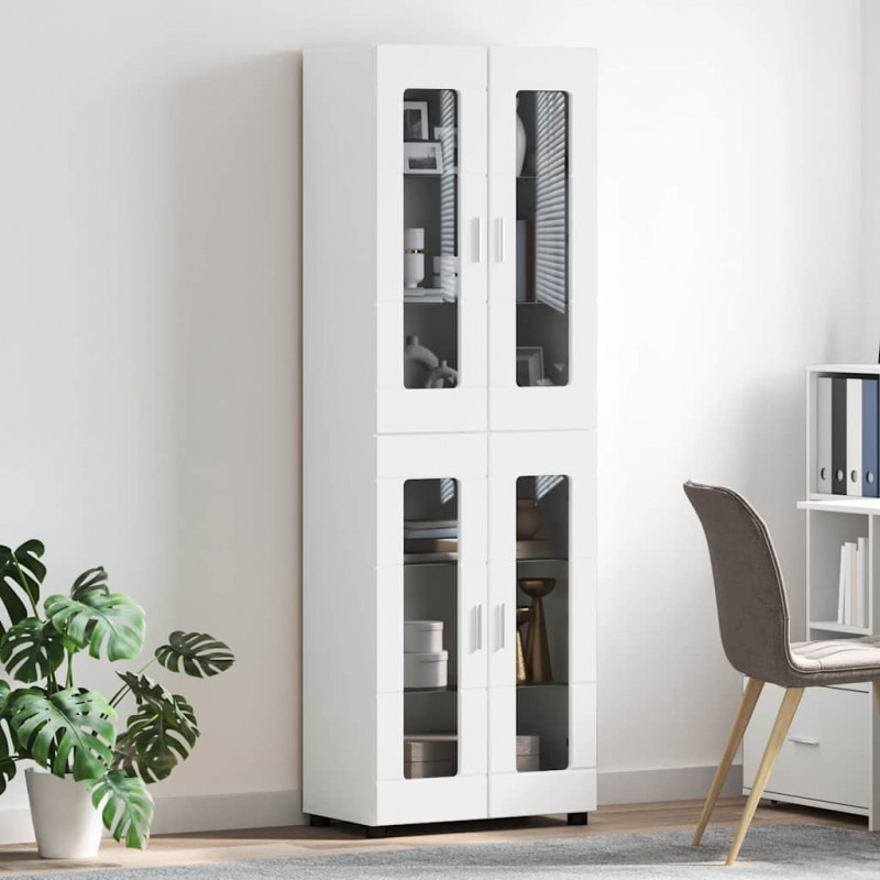 Highboard FLORIN Biały 60 x 35 x 182 cm Materiał drewnopochodny
