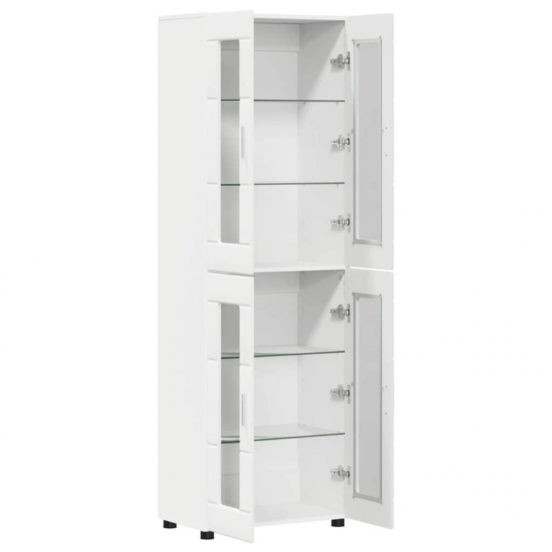 Highboard FLORIN Biały 60 x 35 x 182 cm Materiał drewnopochodny