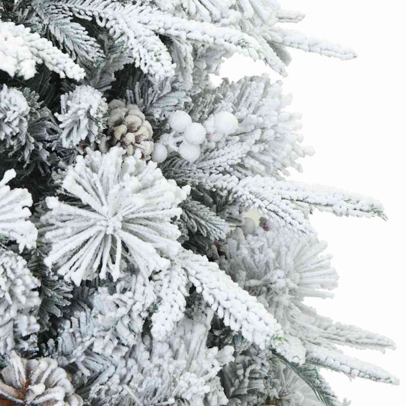 Sztuczna choinka z zawiasami z podstawą Biały 120 cm PE i PVC