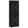 Highboard z półką z drzwiami FLORIN Czarny 60 x 35 x 182 cm