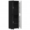 Highboard z półką z drzwiami FLORIN Czarny 60 x 35 x 182 cm