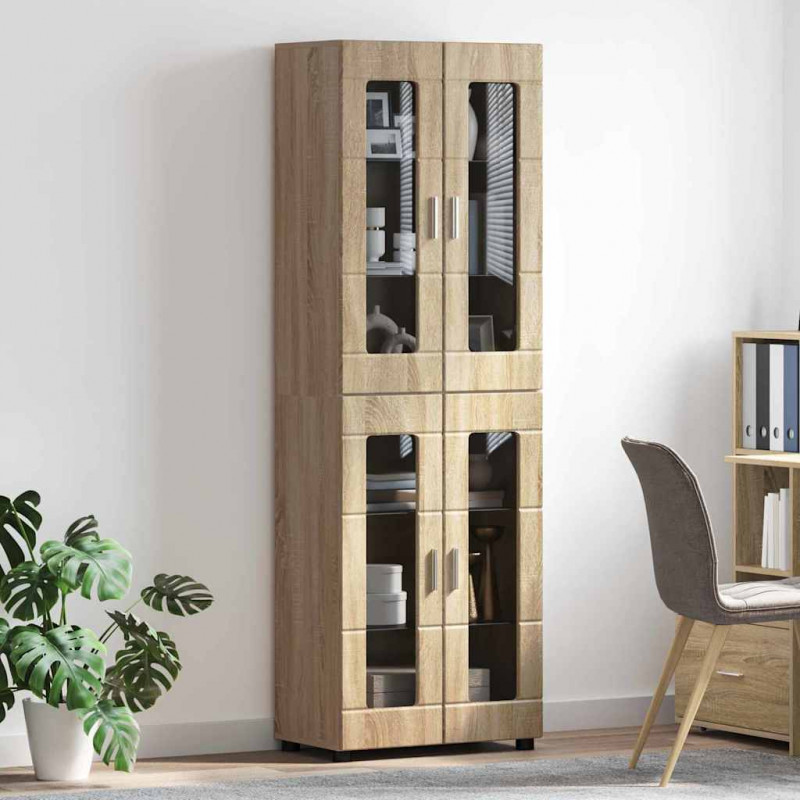 Highboard z półką z drzwiami FLORIN Dąb Sonoma 60 x 35 x 182 cm