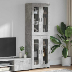 Highboard z półką FLORIN Betonowy szary 60 x 35 x 182 cm