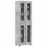 Highboard z półką FLORIN Betonowy szary 60 x 35 x 182 cm