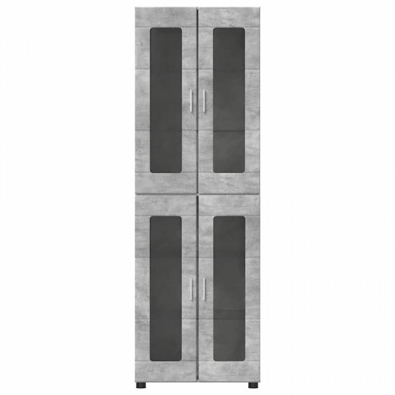 Highboard z półką FLORIN Betonowy szary 60 x 35 x 182 cm
