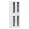 Highboard z półką FLORIN Wysoki połysk biały 60 x 35 x 182 cm