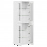 Highboard z półką FLORIN Wysoki połysk biały 60 x 35 x 182 cm