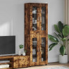 Highboard z półką FLORIN Dąb wędzony 60 x 35 x 182 cm