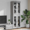 Highboard z półką FLORIN Szary Sonoma 60 x 35 x 182 cm