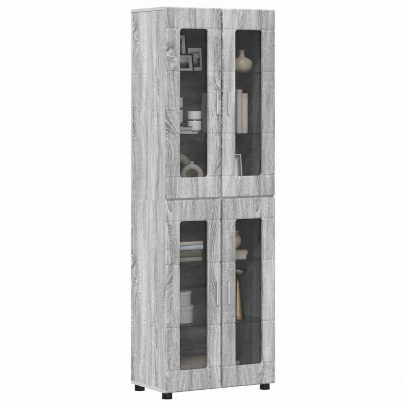 Highboard z półką FLORIN Szary Sonoma 60 x 35 x 182 cm
