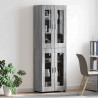 Highboard z półką FLORIN Szary Sonoma 60 x 35 x 182 cm