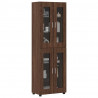 Highboard z półką FLORIN Brązowy dąb 60 x 35 x 182 cm