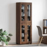 Highboard z półką FLORIN Brązowy dąb 60 x 35 x 182 cm