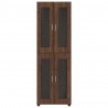 Highboard z półką FLORIN Brązowy dąb 60 x 35 x 182 cm