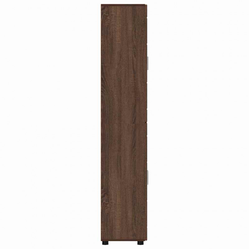 Highboard z półką FLORIN Brązowy dąb 60 x 35 x 182 cm