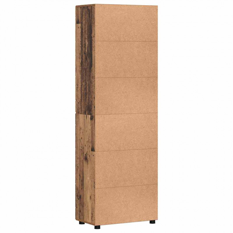 Highboard z półką FLORIN Stare drewno 60 x 35 x 182 cm