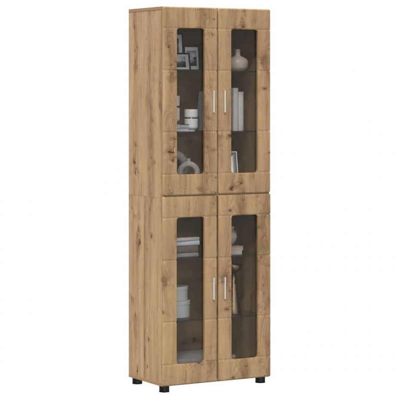 Highboard z półką FLORIN Dąb rzemieślniczy 60 x 35 x 182 cm