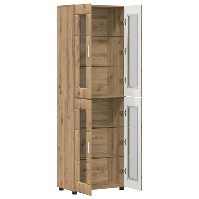 Highboard z półką FLORIN Dąb rzemieślniczy 60 x 35 x 182 cm