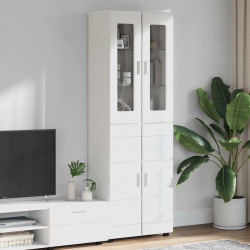 Highboard FLORIN Biały 60 x 35 x 182 cm Materiał drewnopochodny