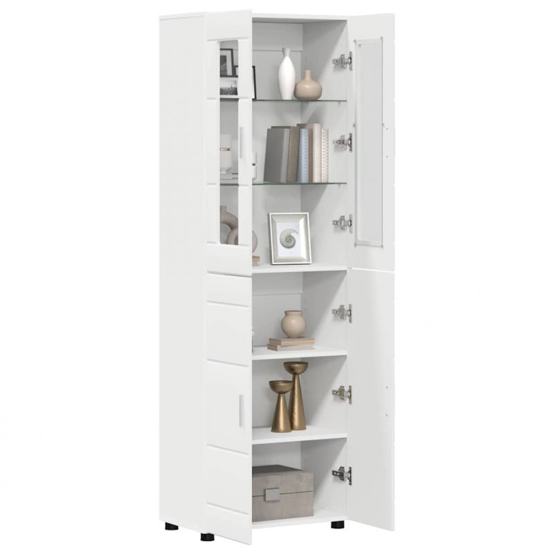 Highboard FLORIN Biały 60 x 35 x 182 cm Materiał drewnopochodny