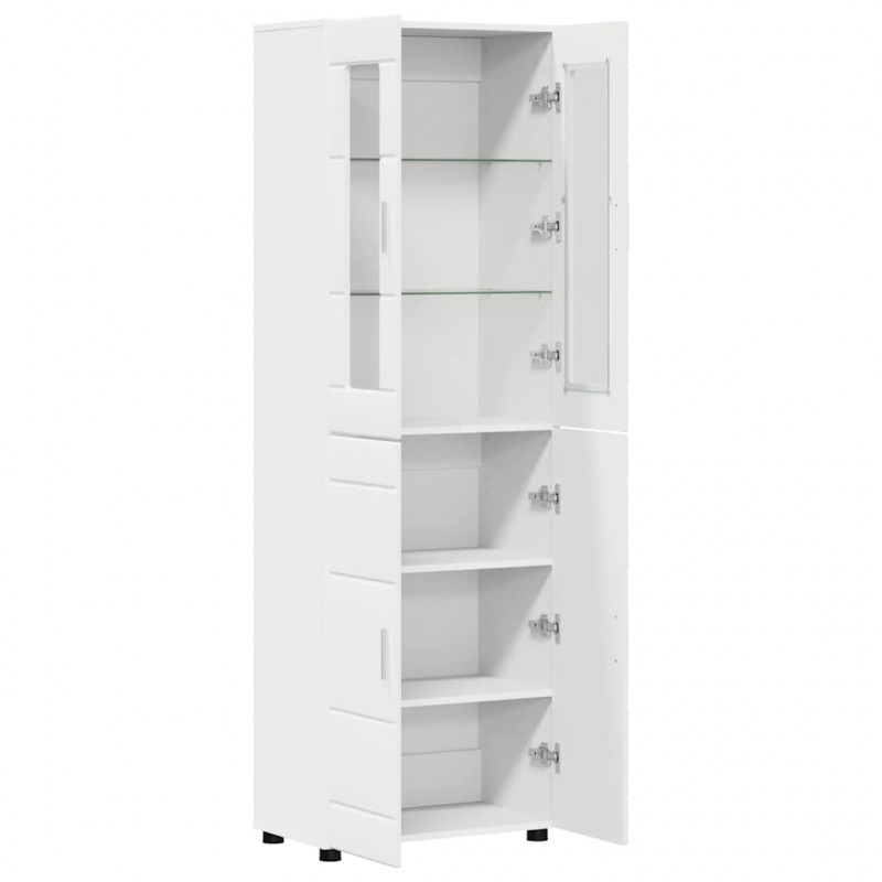 Highboard FLORIN Biały 60 x 35 x 182 cm Materiał drewnopochodny