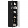 Highboard z półką z drzwiami FLORIN Czarny 60 x 35 x 182 cm