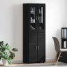 Highboard z półką z drzwiami FLORIN Czarny 60 x 35 x 182 cm