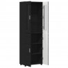 Highboard z półką z drzwiami FLORIN Czarny 60 x 35 x 182 cm