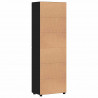 Highboard z półką z drzwiami FLORIN Czarny 60 x 35 x 182 cm