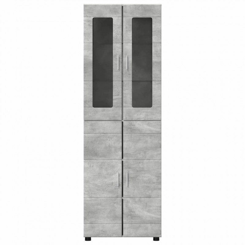 Highboard z półką FLORIN Betonowy szary 60 x 35 x 182 cm