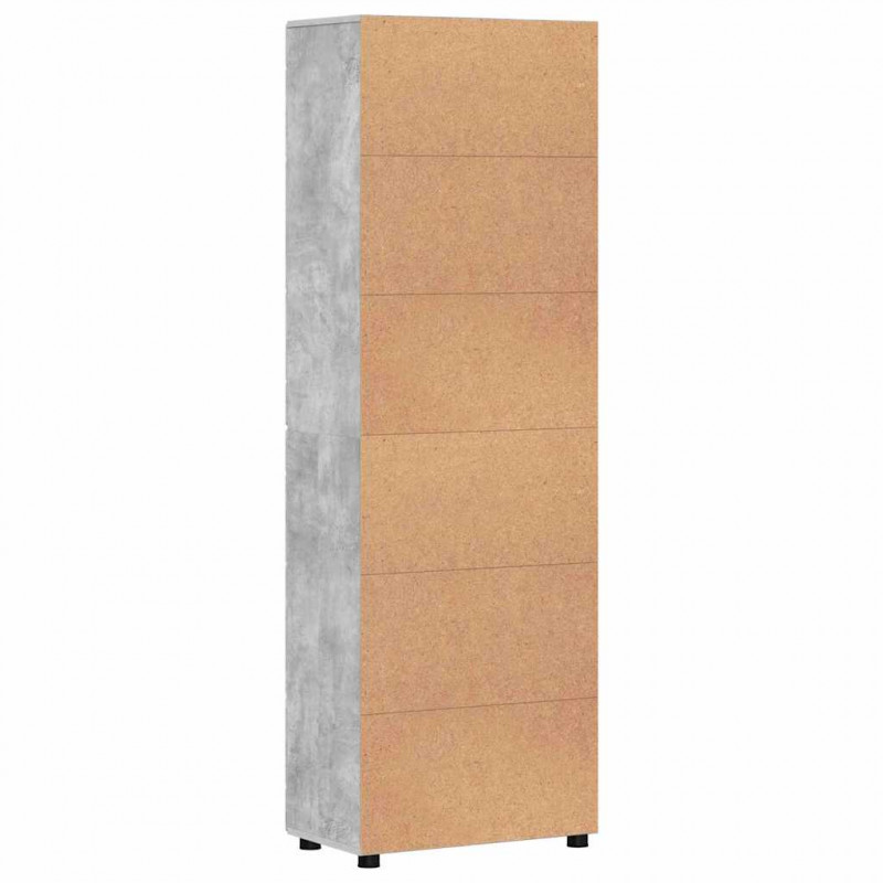 Highboard z półką FLORIN Betonowy szary 60 x 35 x 182 cm