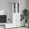 Highboard z półką FLORIN Wysoki połysk biały 60 x 35 x 182 cm