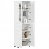 Highboard z półką FLORIN Wysoki połysk biały 60 x 35 x 182 cm