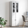 Highboard z półką FLORIN Wysoki połysk biały 60 x 35 x 182 cm