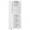 Highboard z półką FLORIN Wysoki połysk biały 60 x 35 x 182 cm