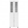 Highboard z półką FLORIN Wysoki połysk biały 60 x 35 x 182 cm