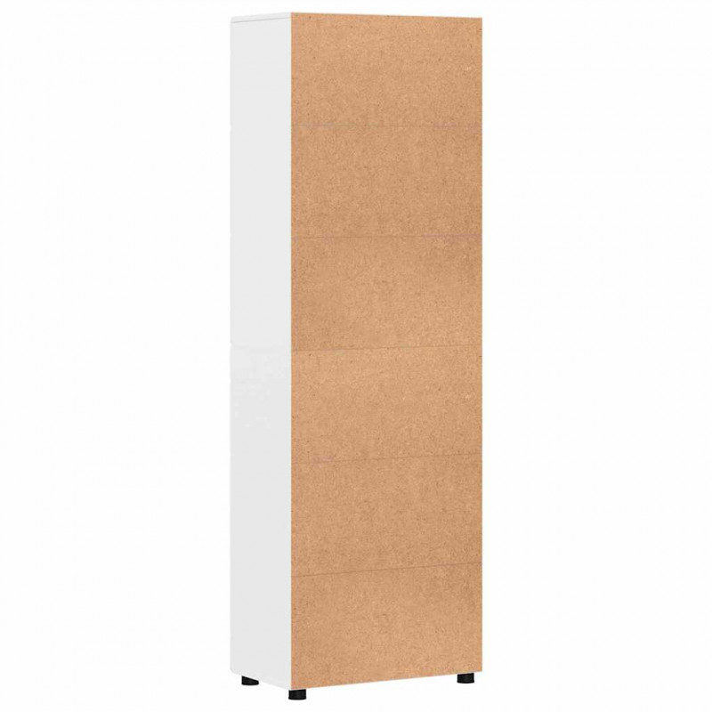 Highboard z półką FLORIN Wysoki połysk biały 60 x 35 x 182 cm